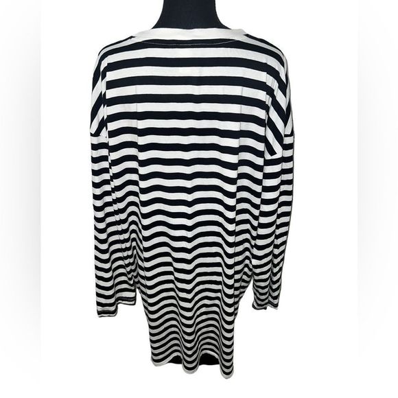 H&M Black and White Striped Midi Dress - Picture 4 of 5